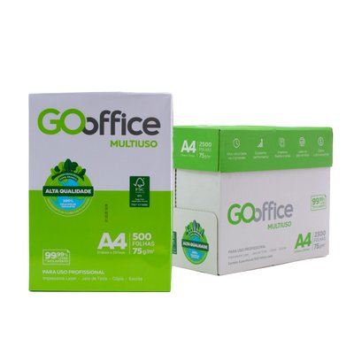 Papel Sulfite A4 75g 500 folhas Go Office