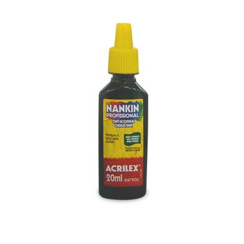 Tinta Nanquim Preta 20ml caixa 12 tubos | Acrilex