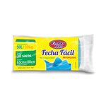 Saco de Lixo Fecha Fácil Azul 50 L 30 unidades | Embalixo