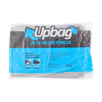 Saco de Lixo 15 L Cinza Super Reforçado 50 unidades | UpBag