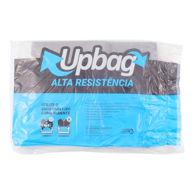 Saco de Lixo 30 L Cinza Super Reforçado 50 unidades | UpBag