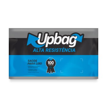 Saco de Lixo 50 L Cinza Super Reforçado 50 unidades | UpBag