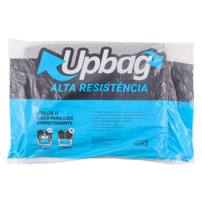 Saco de Lixo 110 L Cinza Super Reforçado 50 unidades | UpBag
