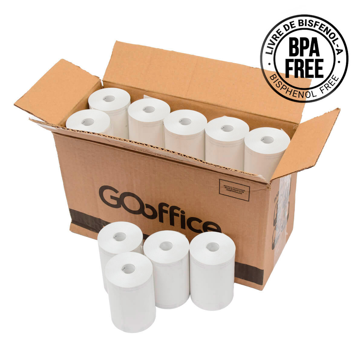 Bobina Térmica 80 mm x 40 metros 48g 20 unidades | Go Office