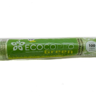 Copo Descartável Biodegradável PP 200ml Pct 100 un