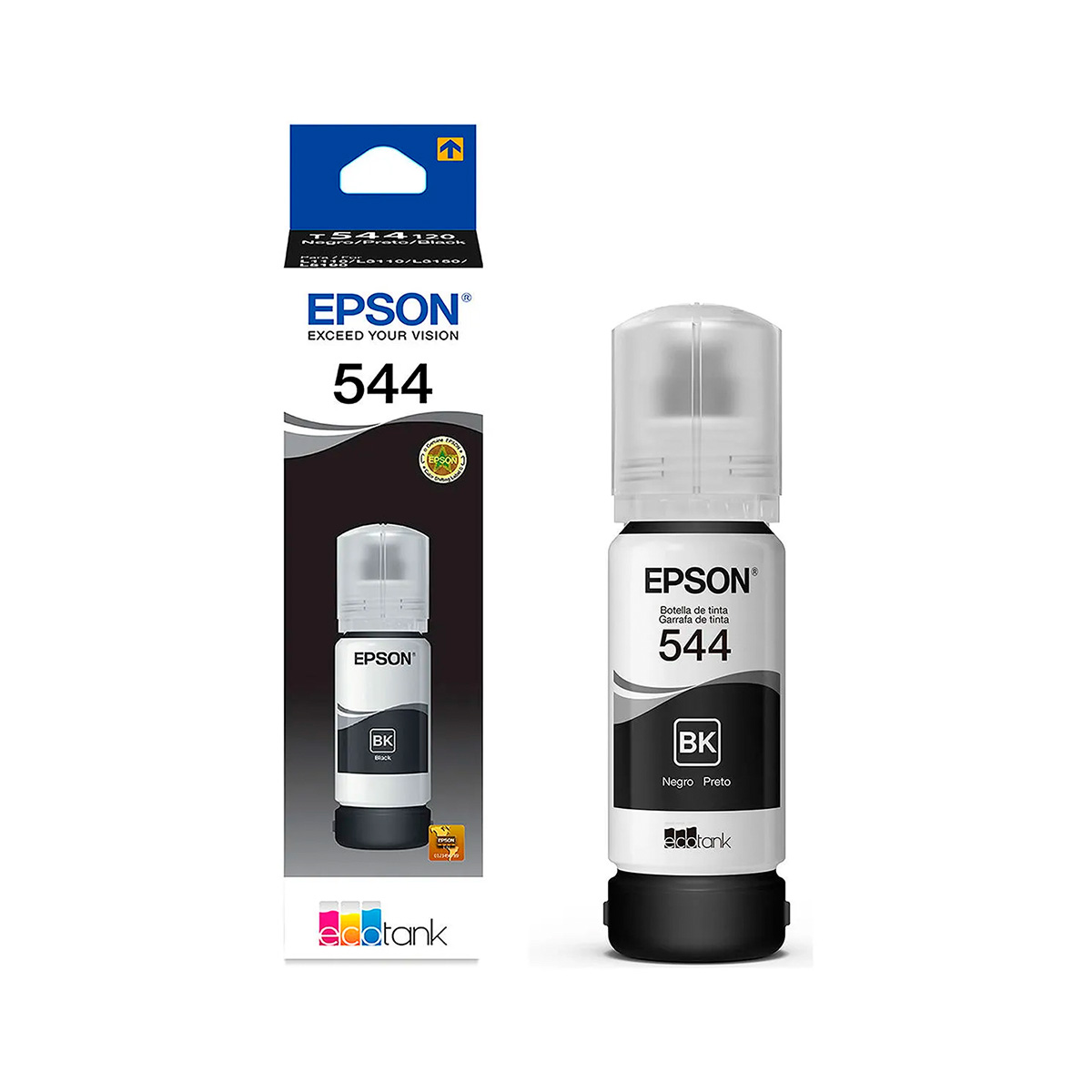 Garrafa de Tinta Epson T544 Preta