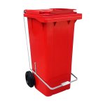 Coletor de Lixo 120L Vermelho com Pedal