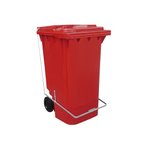 Coletor de Lixo 240L Vermelho com Pedal