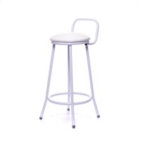 Banqueta Alta 65cm c/ Assento Branco