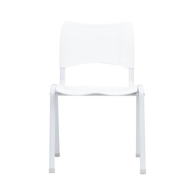 Cadeira Fixa Assento Plastico Branca