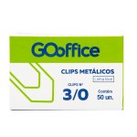 Clips Galvanizado 3/0 Fio 1,00mm Leve Go Office Cx c/50unid