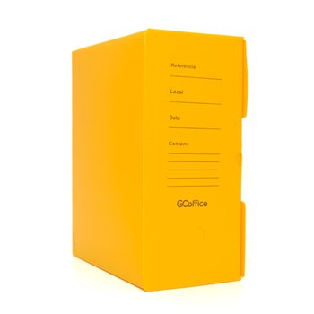 Arquivo Morto Plástico Amarelo 380 x 175 x 300 mm 10 unidades | Go Office