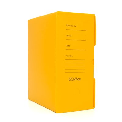 Arquivo Morto Plástico Amarelo 380 x 175 x 300 mm 10 unidades | Go Office