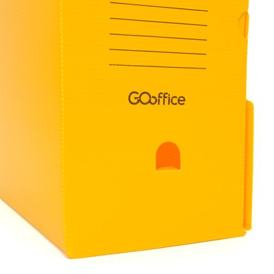 Arquivo Morto Plástico Amarelo 380 x 175 x 300 mm 10 unidades | Go Office