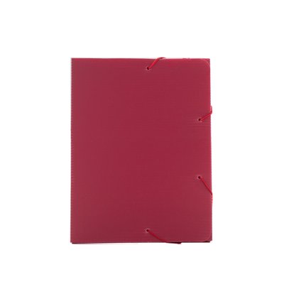 Pasta Aba e Elástico Metade Ofício (18,3x24,5cm) 20mm Vermelho | Go Office