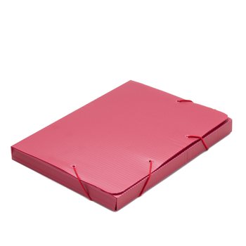 Pasta Aba e Elástico Metade Ofício (18,3x24,5cm) 20mm Vermelho | Go Office