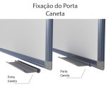 Quadro Branco Magnético Moldura Alumínio 200 x 120 cm | Go Office