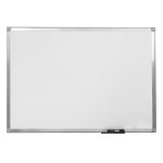 Quadro Branco Sup. Fórmica Lisa Não Magnético Moldura Alumínio 90 x 60 cm | Go Office