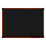 Quadro Preto Superfície U.V 60 cm x 40 cm Moldura Madeira | Go Office