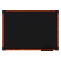 Quadro Preto Superfície U.V 60 cm x 40 cm Moldura Madeira | Go Office