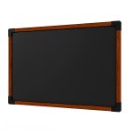 Quadro Preto Superfície U.V 60 cm x 40 cm Moldura Madeira | Go Office