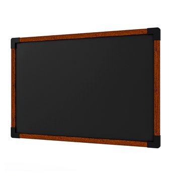 Quadro Preto Superfície U.V 60 cm x 40 cm Moldura Madeira | Go Office