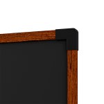 Quadro Preto Superfície U.V 60 cm x 40 cm Moldura Madeira | Go Office