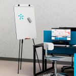 Flip Chart Magnético Dobrável Quadro Branco 90 cm x 67 cm | Go Office