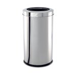 Lixeira Inox 21 Litros com Aro sem Tampa | Brinox