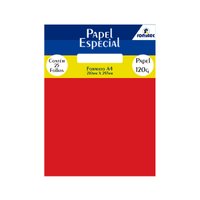 Papel Color A4 120g Vermelho Pct 25 unid