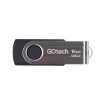 Pen drive 16GB USB 2.0 - Preto e prata GoTech