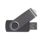 Pendrive GoTech 64GB USB 2.0 - Preto e prata