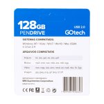 Pen Drive 128GB 2.0 Go Tech PD128G Preto