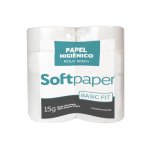 Papel Higiênico Folha Simples 500m 15g 8 unidades | Softpaper Basic Fit