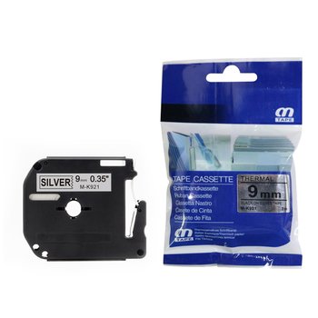 Fita Rotulador 9mmx8m GoTech M-K921 (Compatível Brother) 1Un