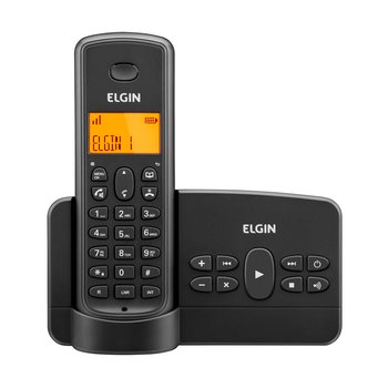 Telefone sem Fio com Identificador de Chamada Preto | Elgin TSF 800SE
