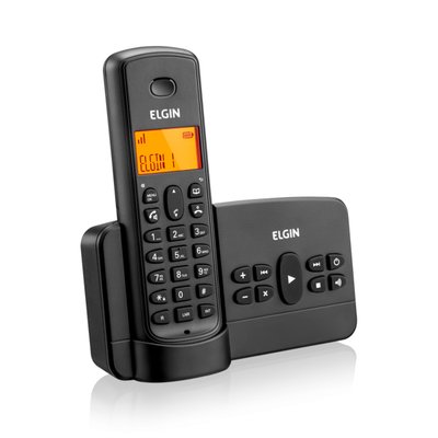 Telefone sem Fio com Identificador de Chamada Preto | Elgin TSF 800SE
