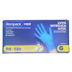 Luva Nitrílica Bompack Descartável Procedimento G CX 100UN