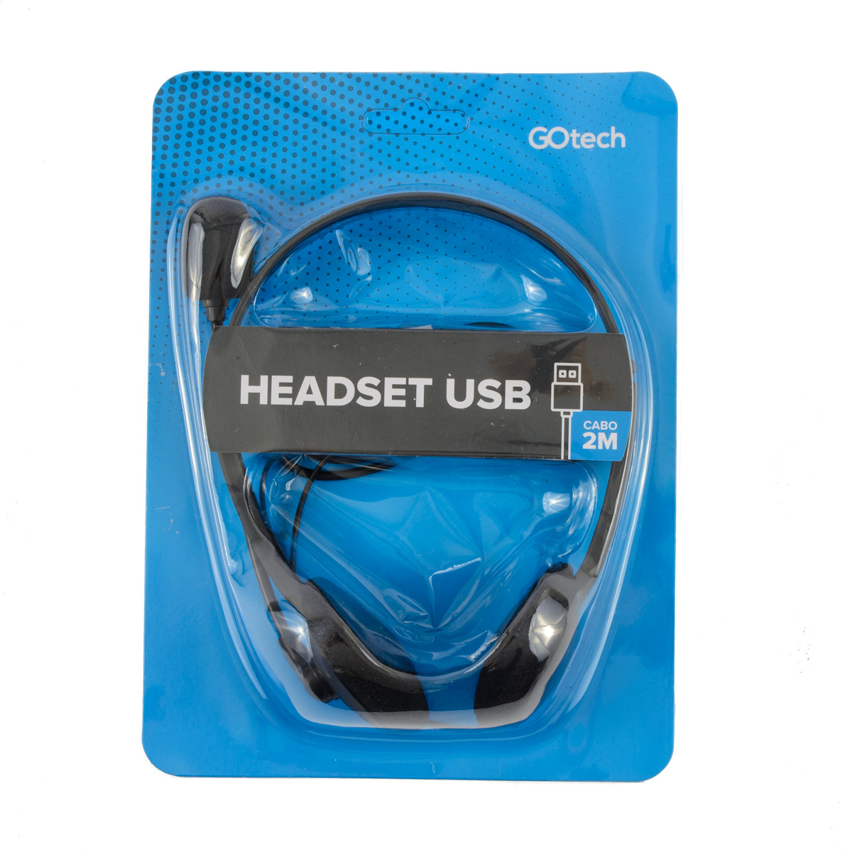 Headset USB 0H109 VOIP Biauricular Preto | Go Tech