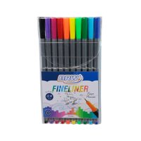 Caneta Hidrografica Fineliner 0,4mm c/10 cores BRW