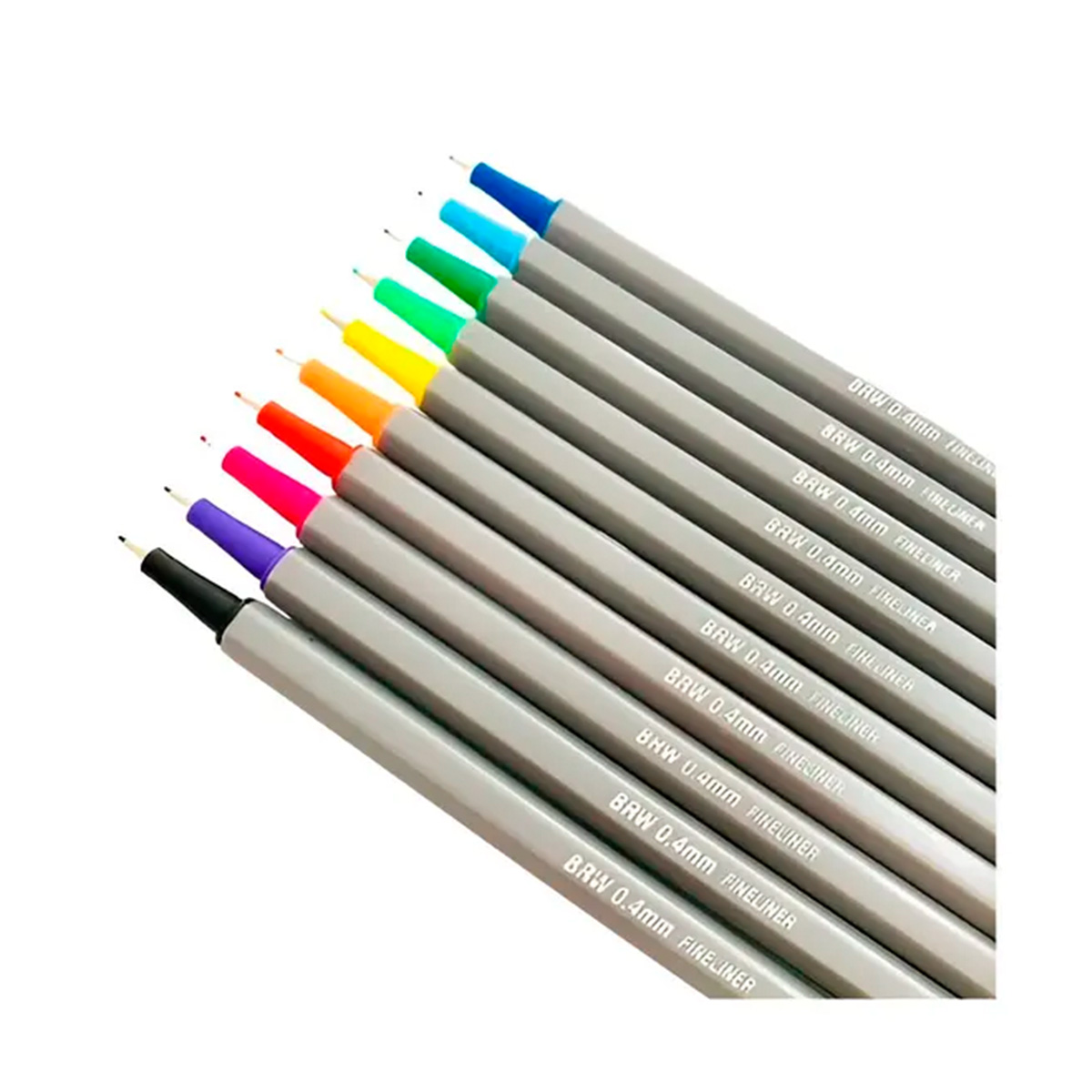 Caneta Hidrografica Fineliner 0,4mm c/10 cores BRW