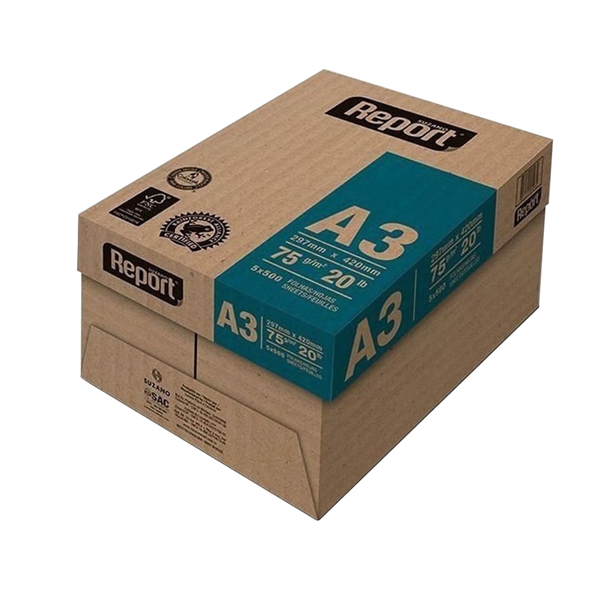 Papel A3 Sulfite 297 x 420mm 75 grs/m² - 500 folhas | Report