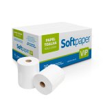 Papel Toalha Folha Simples 200 Metros 6 Bobinas 30g | Softpaper Vip