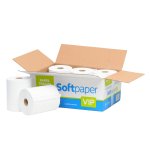 Papel Toalha Folha Simples 200 Metros 6 Bobinas 30g | Softpaper Vip