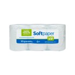 Papel Toalha Folha Simples 200 Metros 6 Bobinas 30g | Softpaper Vip