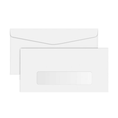 Envelope com Janela Branco 114 mm x 229 mm 75 g 1000 unidades | Foroni