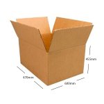 Caixa Papelão Onda Dupla 600x470x455mm Pct com 10 un