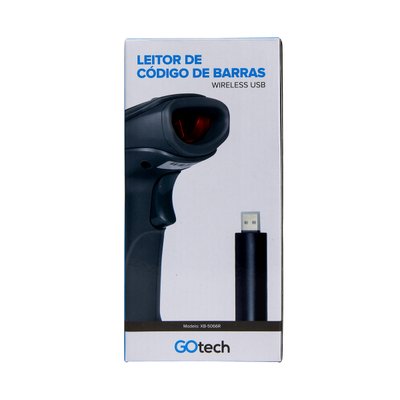 Leitor de Código de Barras Sem Fio Wireless USB | Go Tech XB-5066R