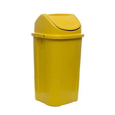 Lixeira Plástica Basculante Amarela 60 L