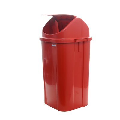 Lixeira Plástica Basculante Vermelha 60 L